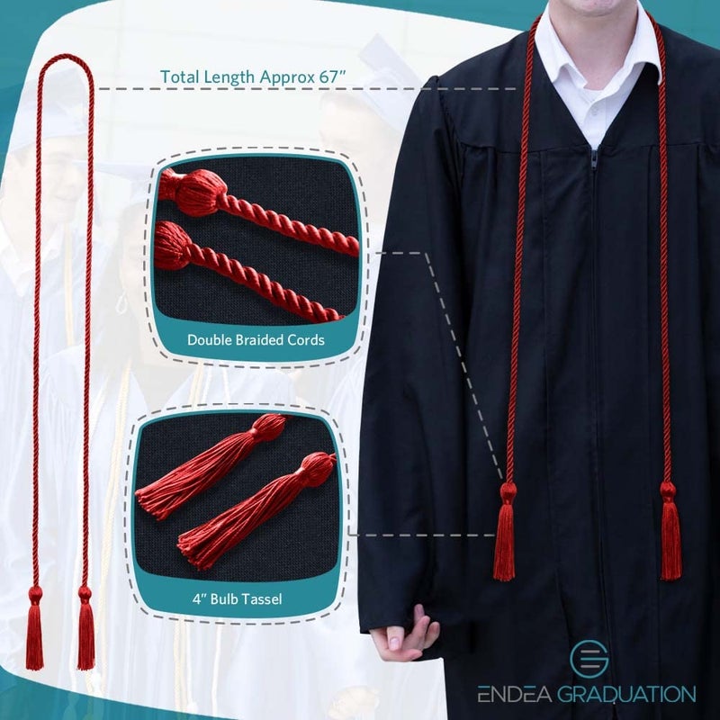 Endea Graduation Single Honor Cord (Red) - Image 3